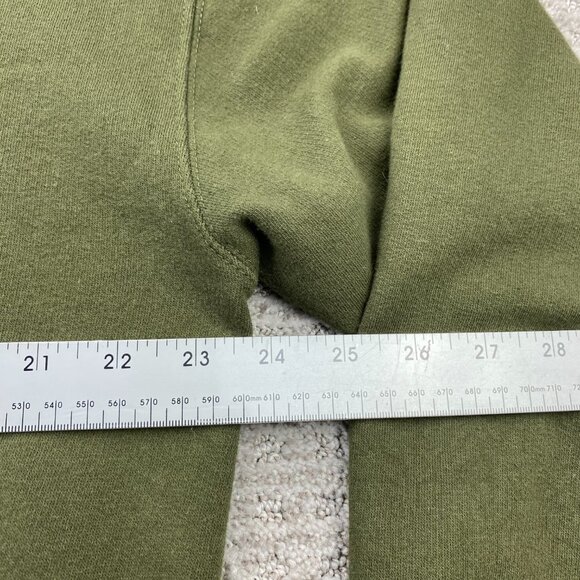Quiksilver Hoodie Sweater Men Large L Olive Green Pull Over Hooded Activewear - Picture 8 of 9